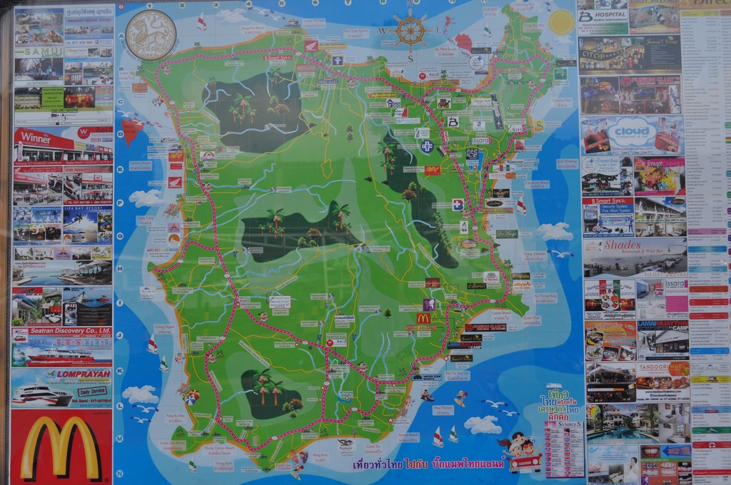 Карта Самуи